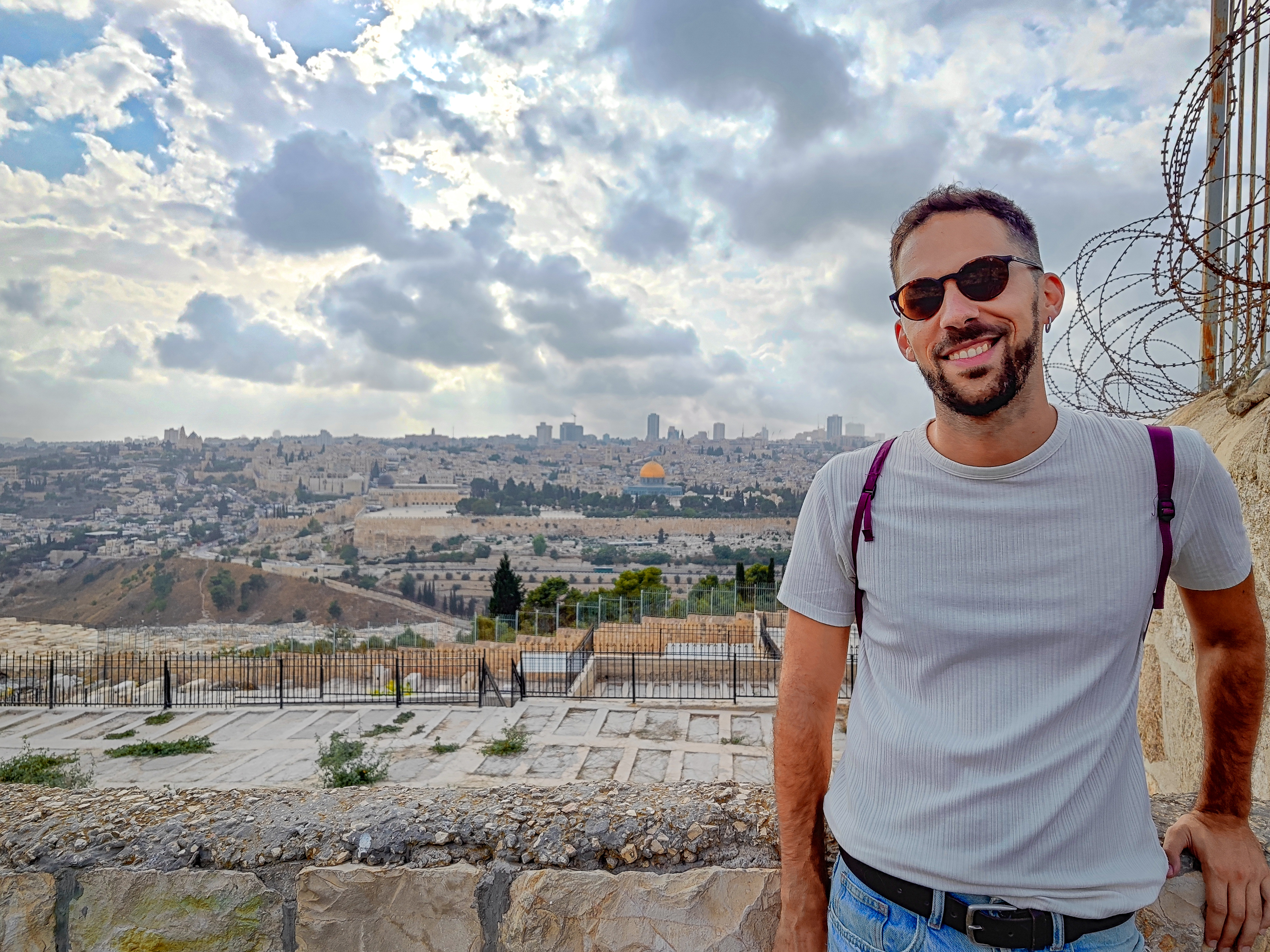Vistas panorámicas de Jerusalén desde el Monte de los Olivos