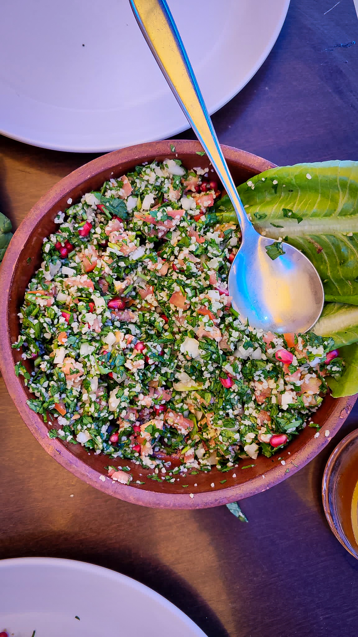 Tabulé en el Restaurante Jaw Zaman de Madaba, Jordania