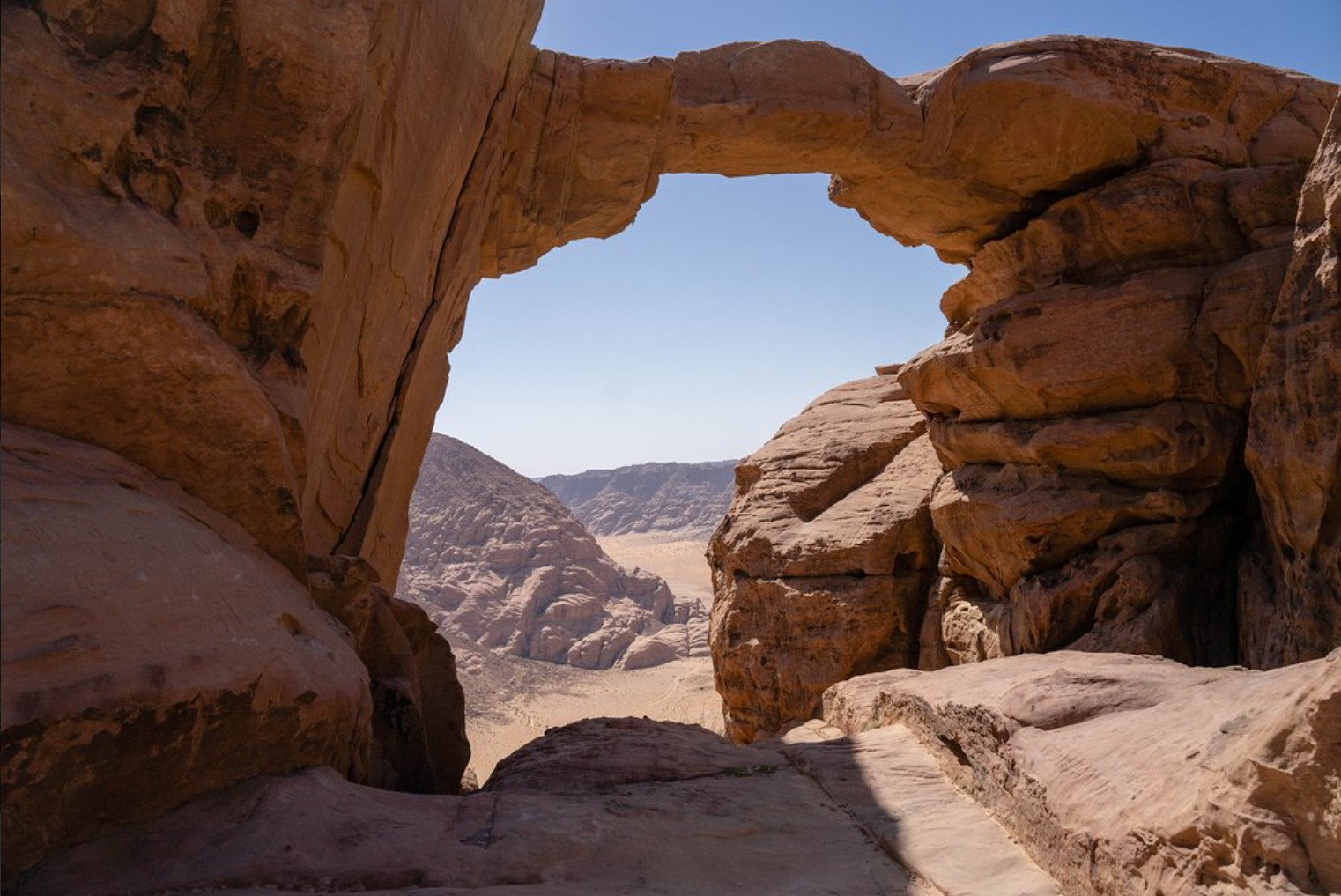 Burdah Rock Bridge, Desierto de Wadi Rum, Jordania.