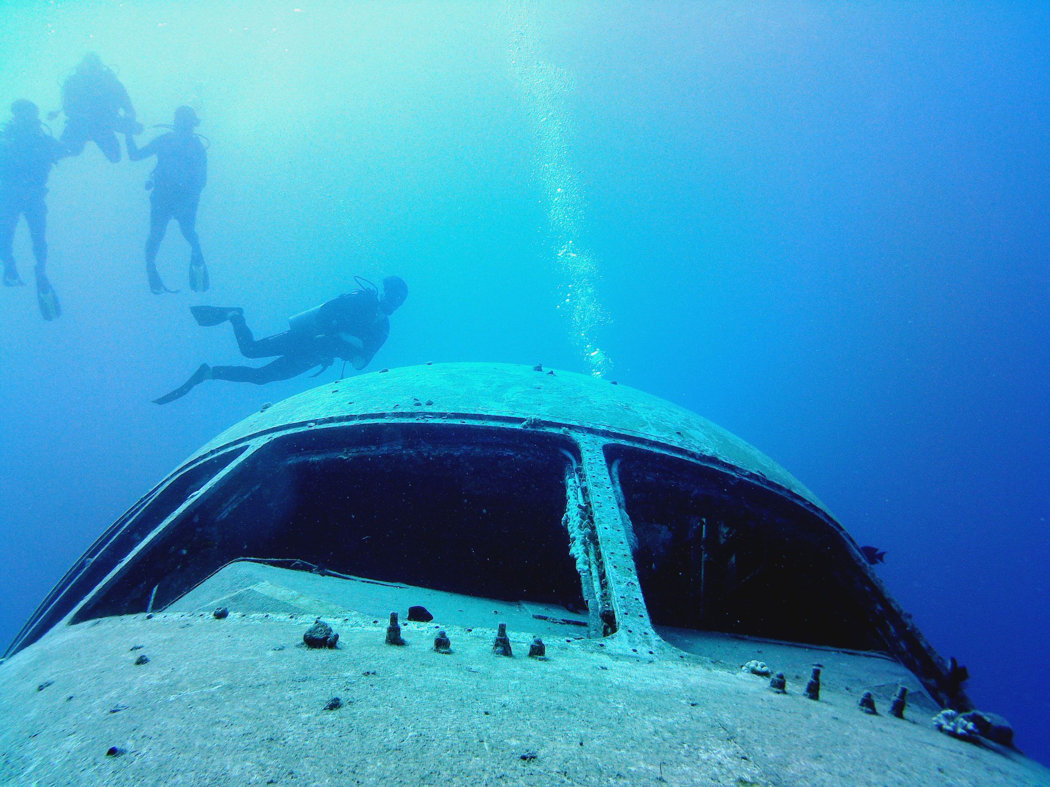 Pecio del Hércules C-130, avión hundido en el Mar Rojo.