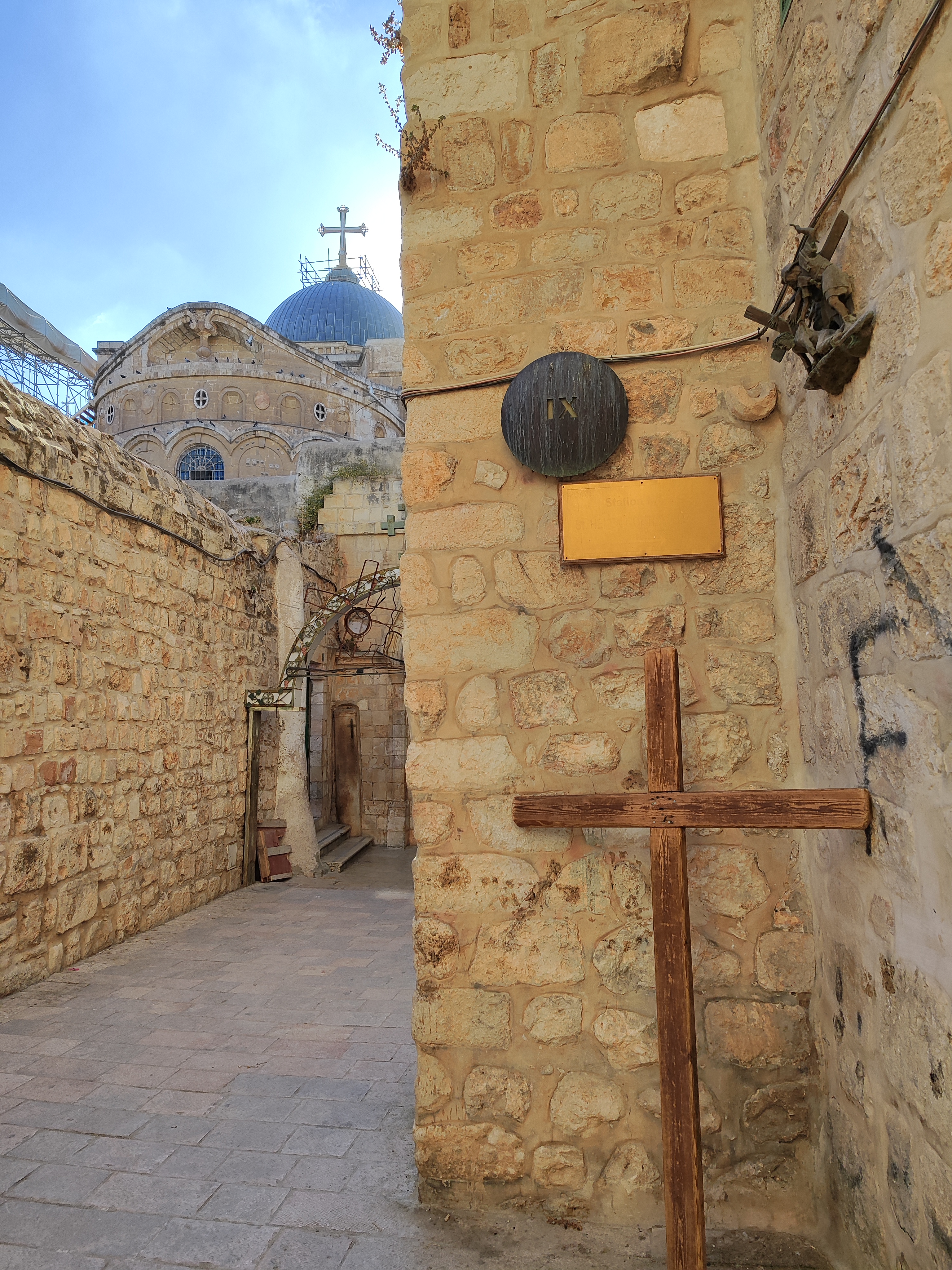 Via Dolorosa, 9ª Estación. Entrada al patio del Santo Sepulcro, cerca del Monasterio copto etíope. Jerusalén