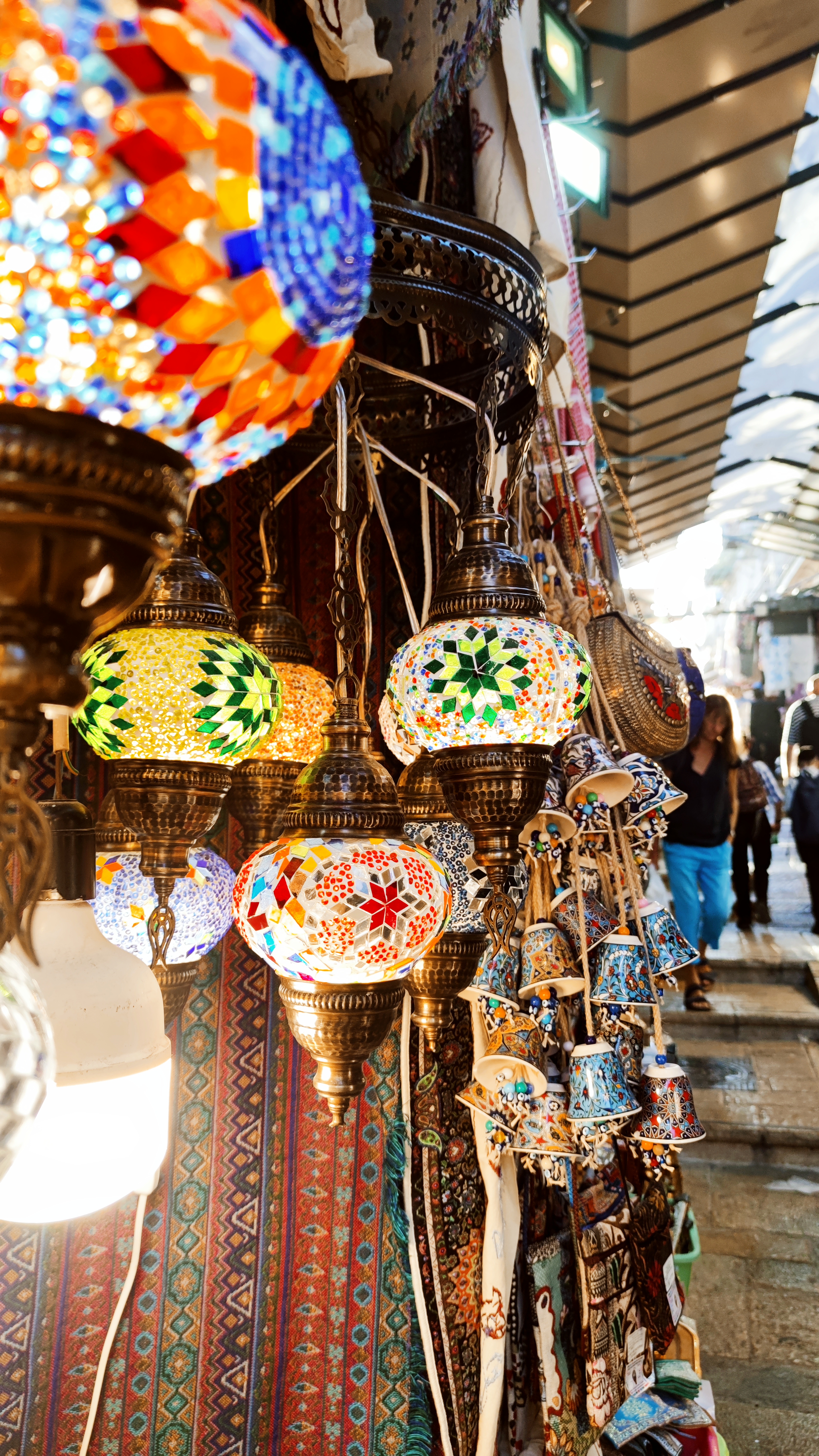 Lámparas árabes en el Zoco de Jerusalén