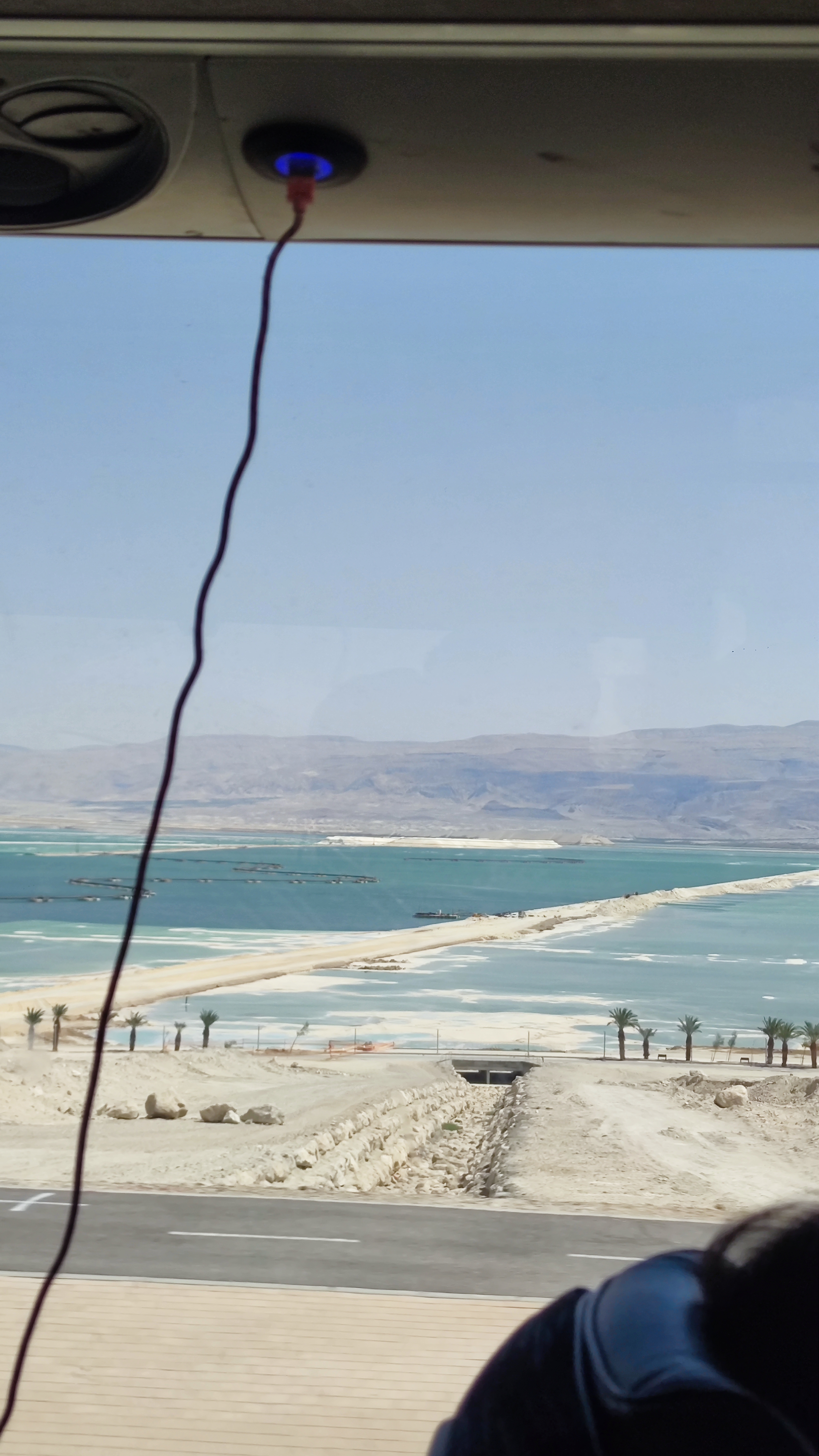 Mar Muerto desde el autobús 444 desde Jerusalén a Eilat
