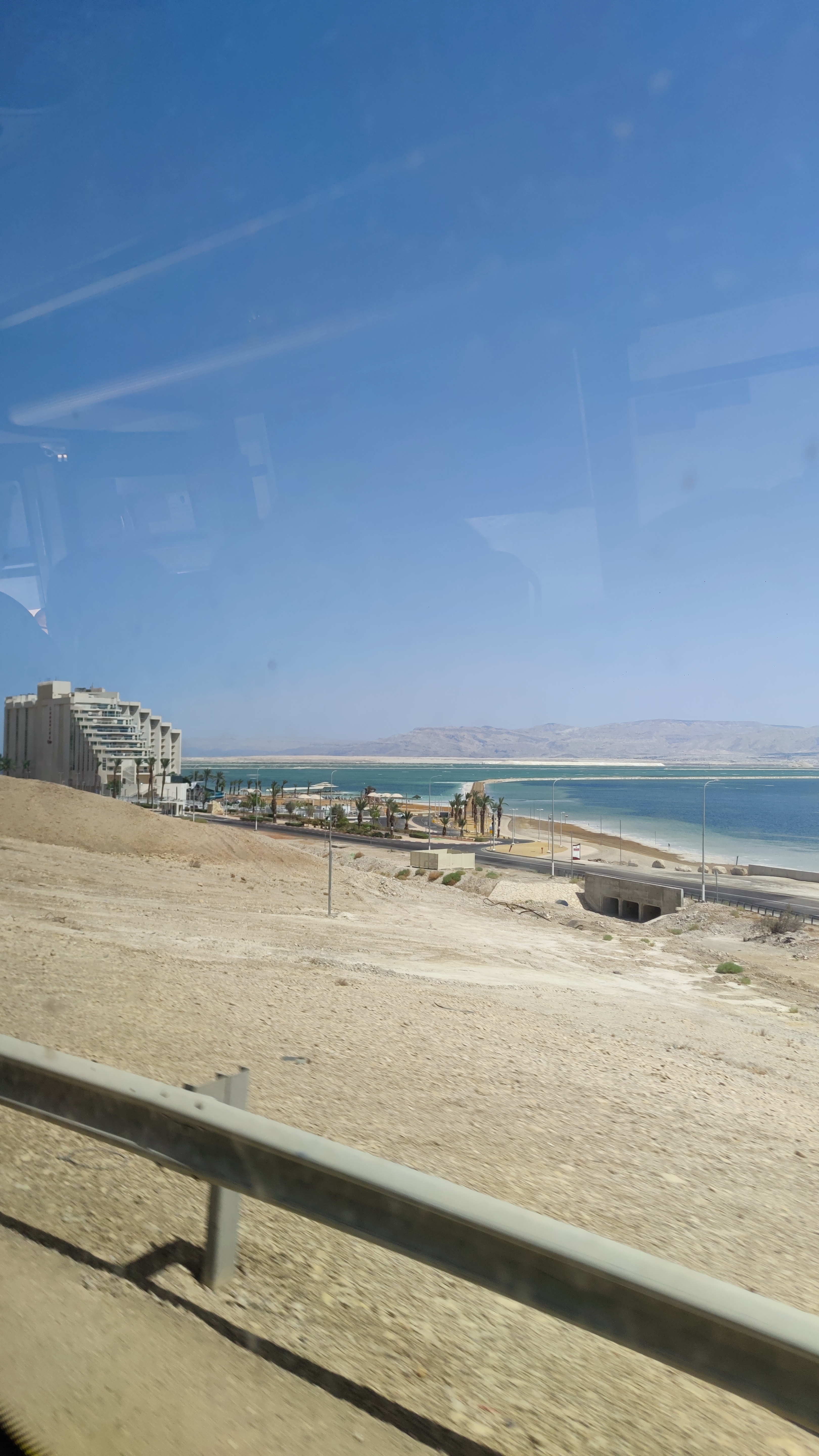 Mar Muerto desde el autobús 444 desde Jerusalén a Eilat
