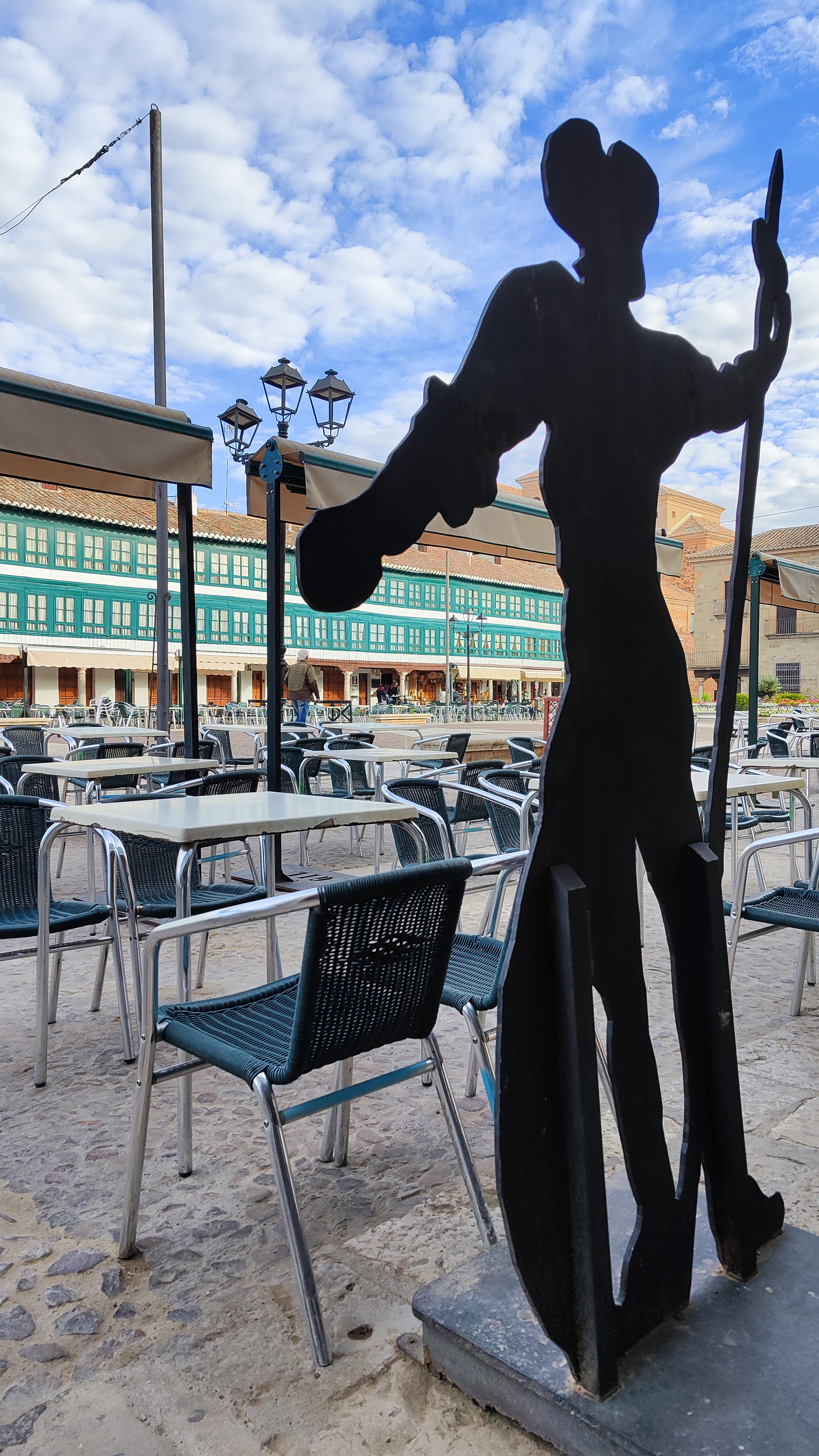 Figura de Don Quijote. Plaza Mayor de Almagro
