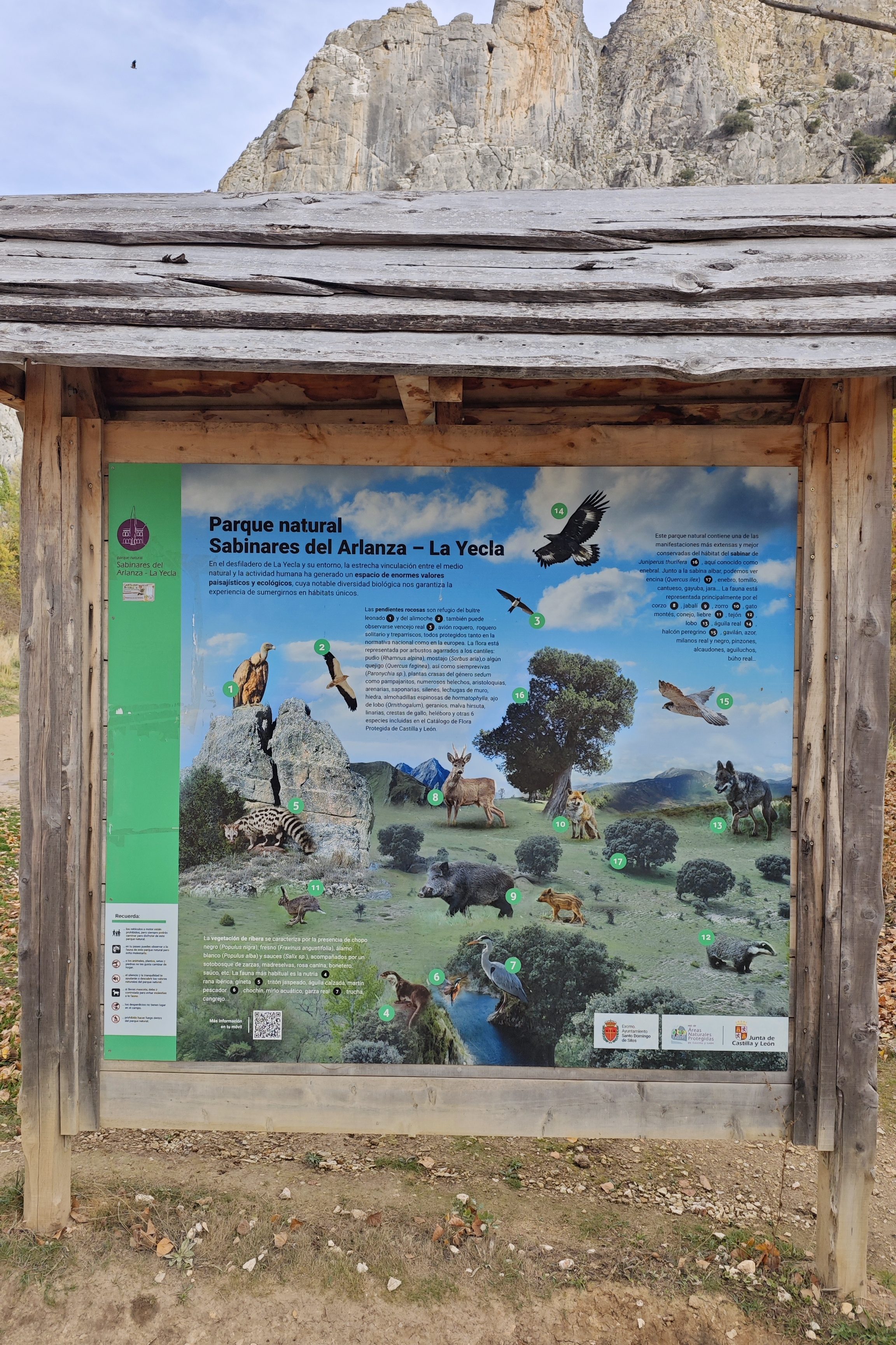 Cartel informativo, Desfiladero de la Yecla