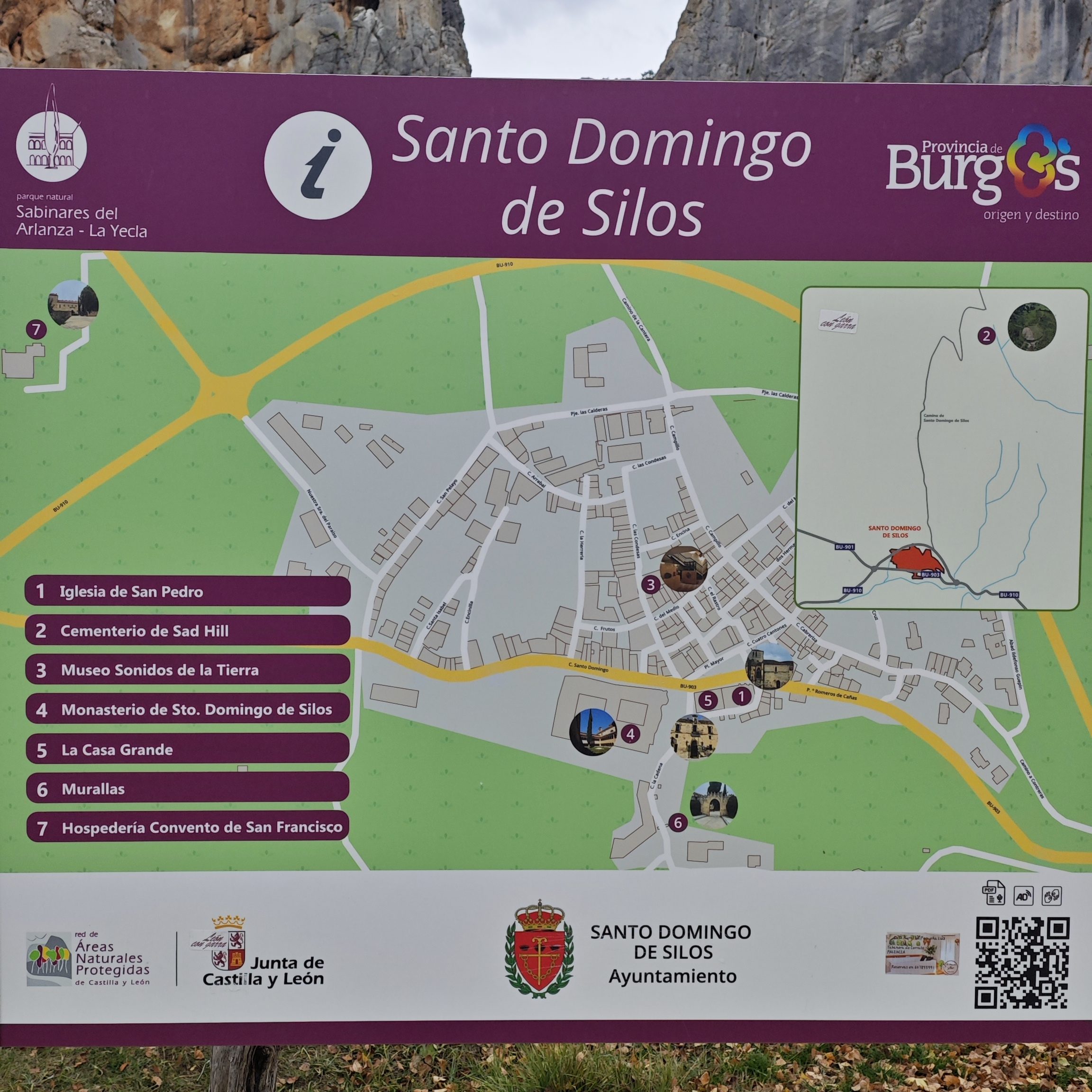 Indicaciones para llegar al Cementerio de Sad Hill, escenario del duelo final en la película El bueno, el feo y el malo.