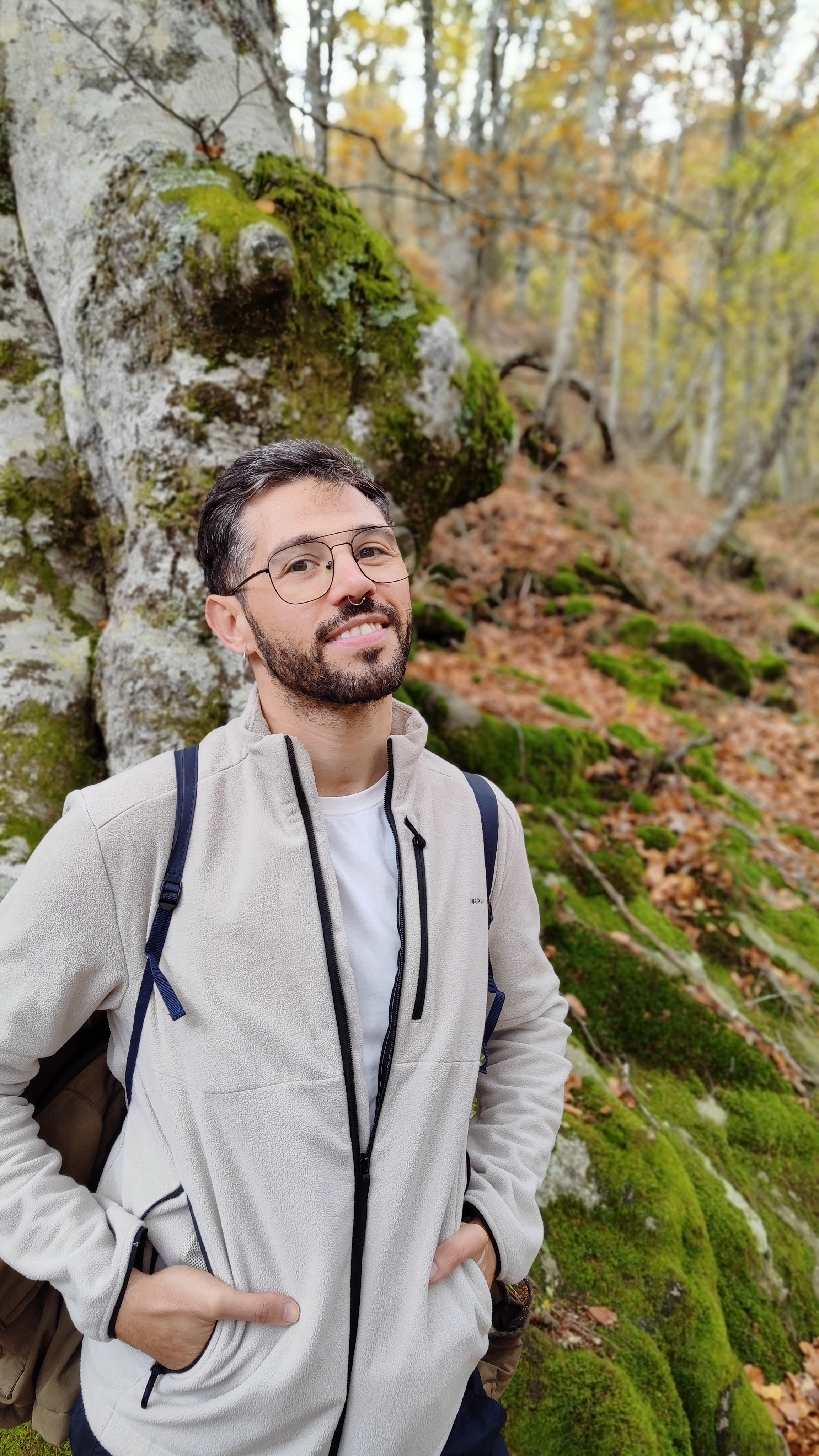 Sendero en otoño de la ruta a la Cascada de la Salceda, Quisicedo, Burgos