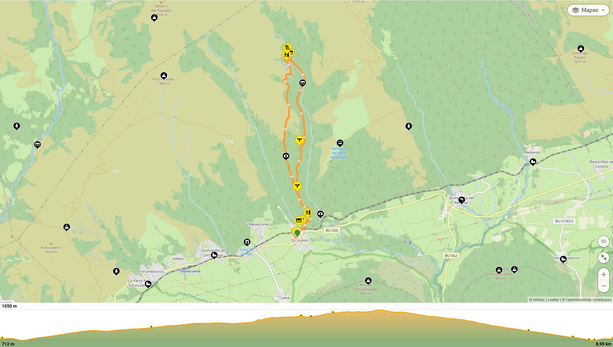 Características y recorrido de la ruta de a la Cascada de la Salceda, Quisicedo, Burgos.